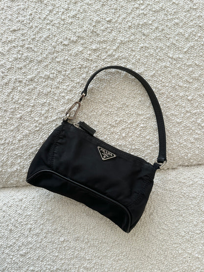 PRADA NYLON MINI CLIP TESSUTO POCHETTE