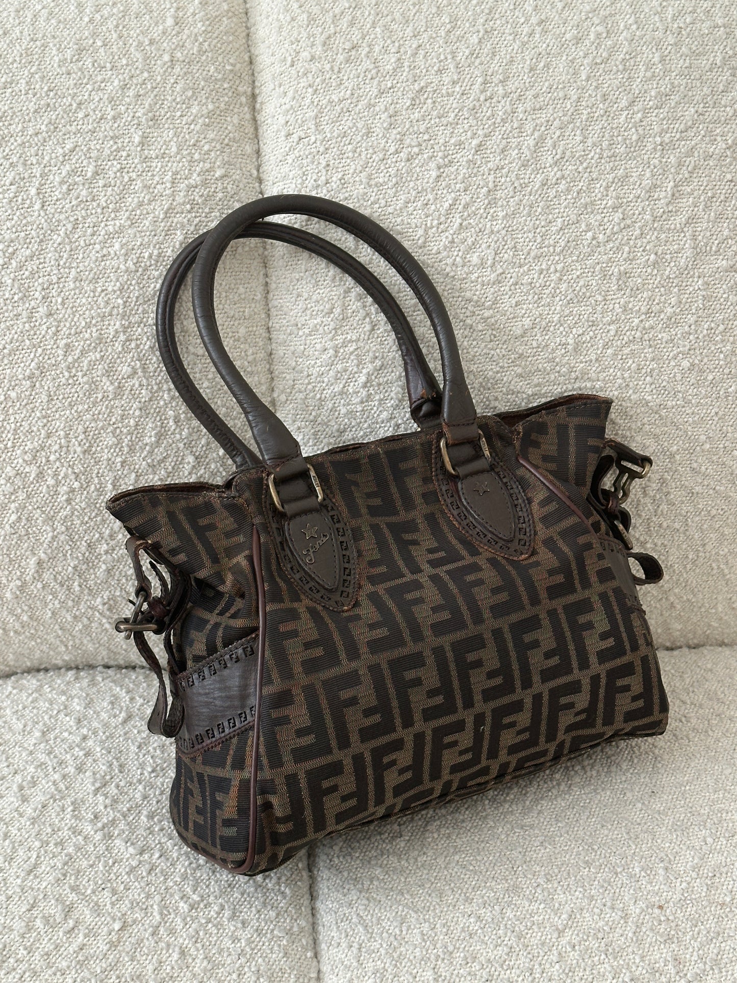 FENDI ETNICO ZUCCA CANVAS TOTE BAG