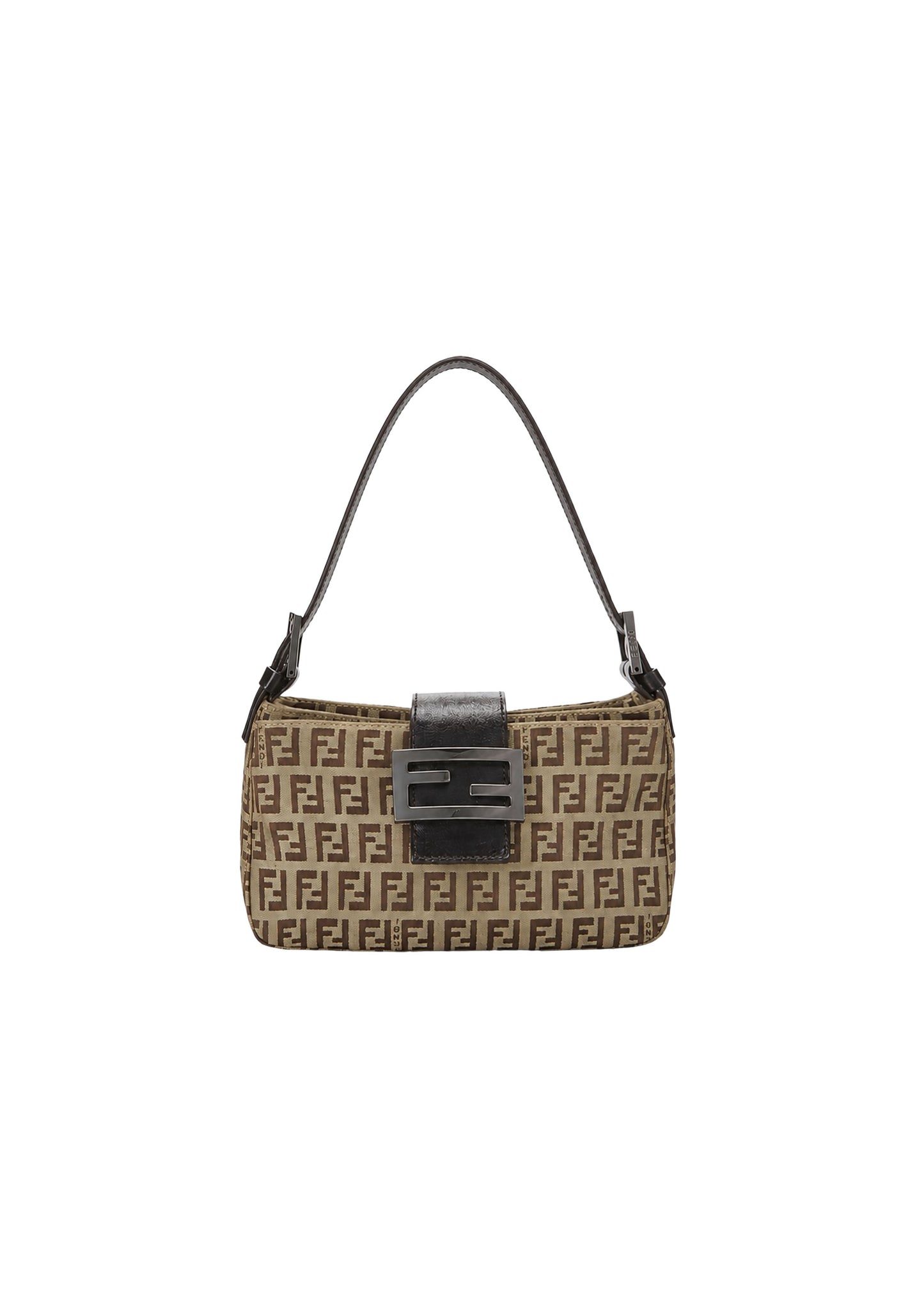 FENDI ZUCCA MINI MAMMA BAGUETTE SHOULDER BAG