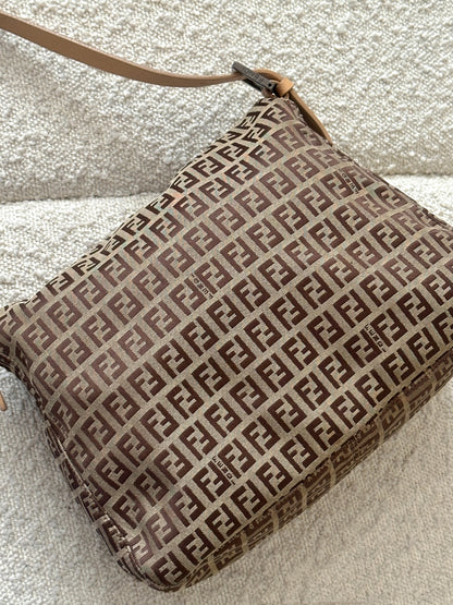 FENDI ZUCCHINO MAMMA BAGUETTE SHOULDER BAG