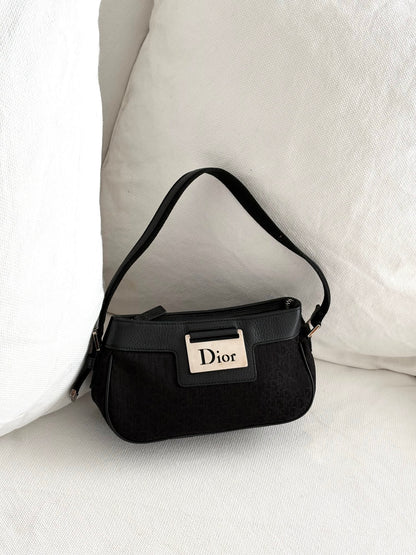 DIOR MONOGRAM CANVAS COLUMBUS SHOULDER BAG