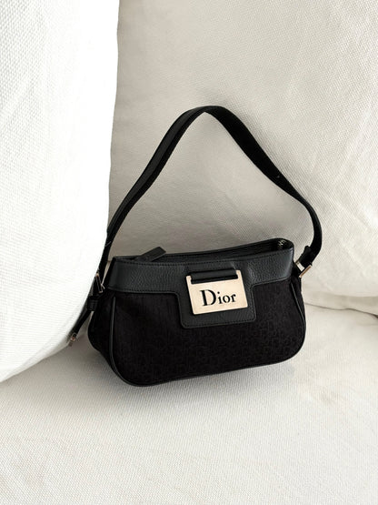 DIOR MONOGRAM CANVAS COLUMBUS SHOULDER BAG