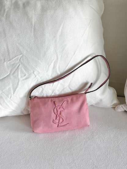 YSL RIVE GAUCHE MINI CANVAS SHOULDER BAG
