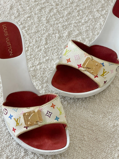 LOUIS VUITTON MURAKAMI MULTICOLOR HEELS