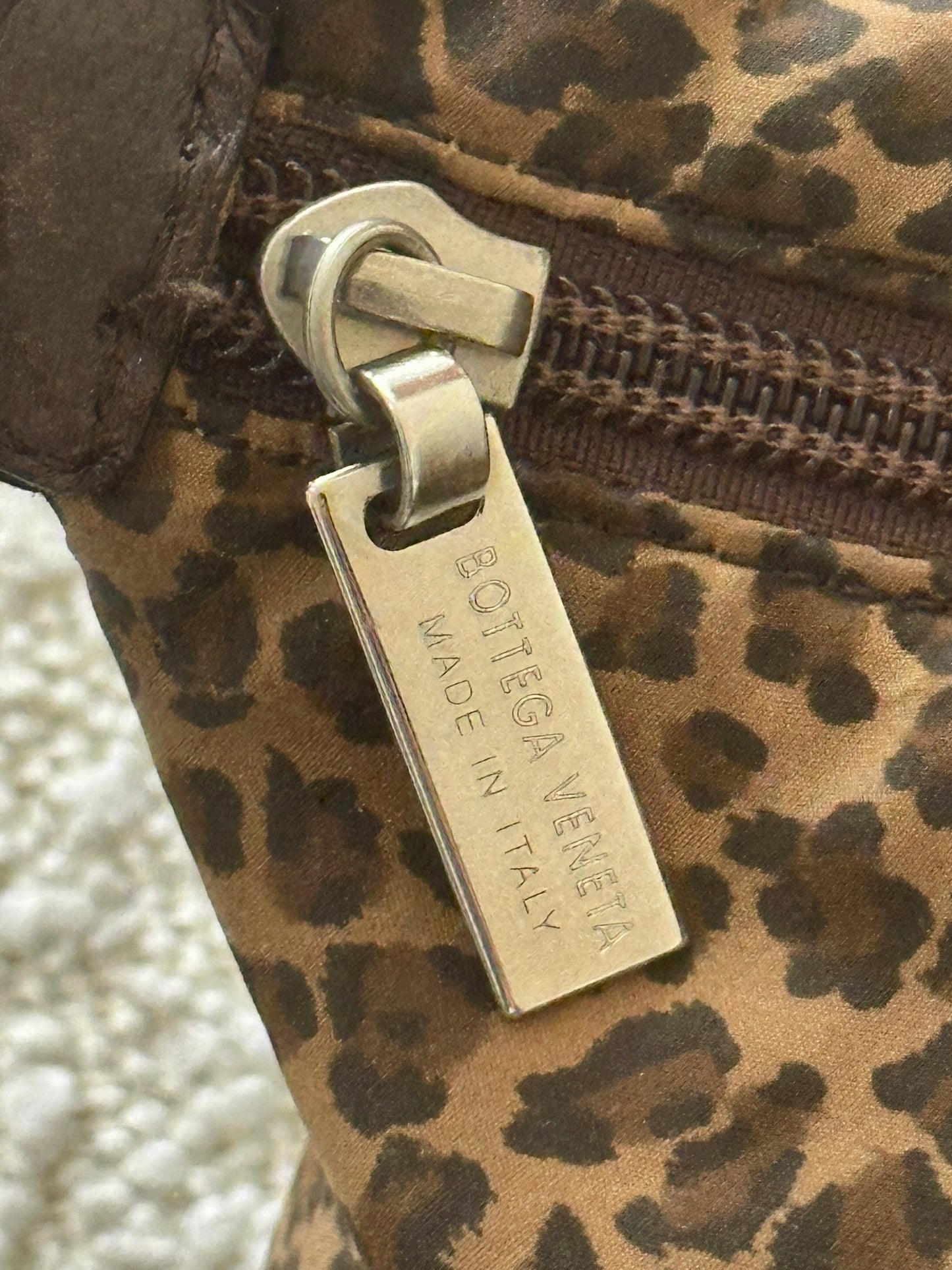 BOTTEGA VENETA JODIE LEOPARD TOP HANDLE BAG