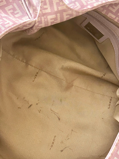 FENDI LILAC ZUCCHINO CANVAS SHOULDER BAG