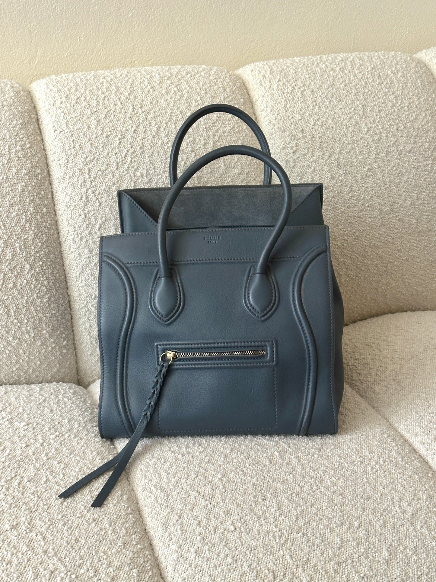 CELINE CALFSKIN PETROL BLUE PHANTOM LUGGAGE