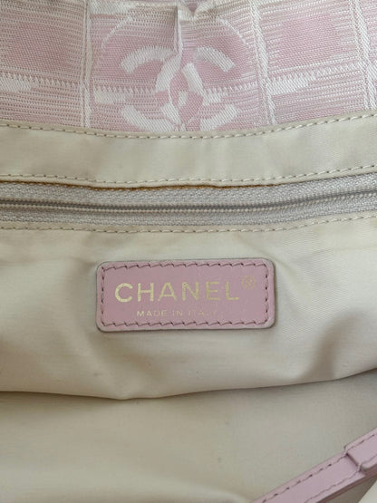 CHANEL PINK TRAVEL LINE NYLON TOTE BAG