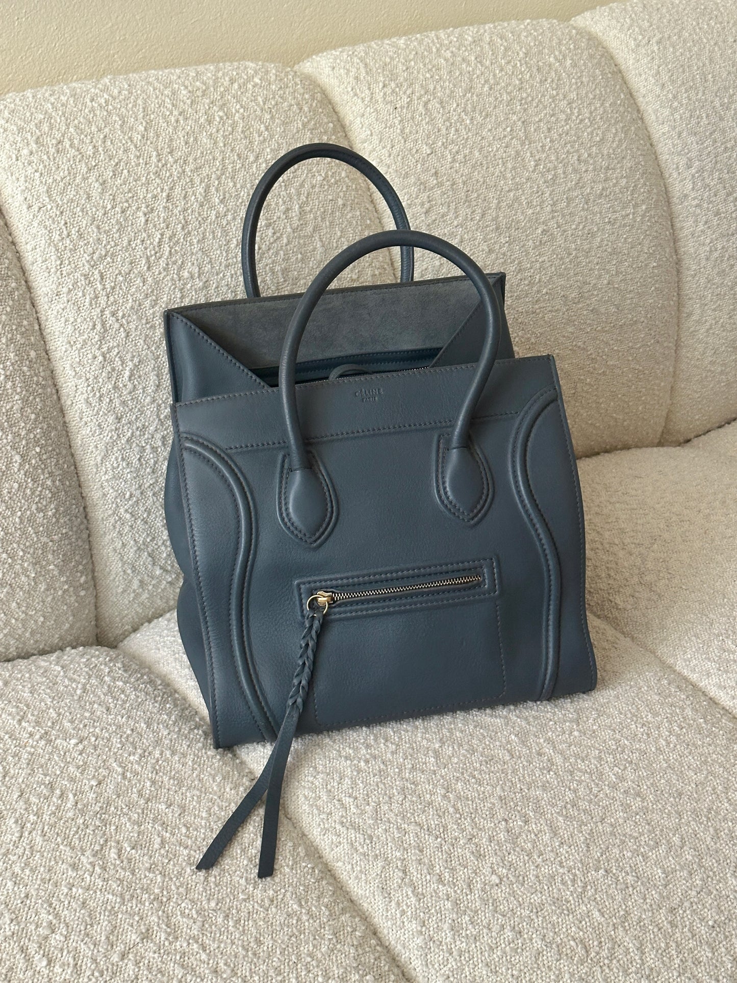 CELINE CALFSKIN PETROL BLUE PHANTOM LUGGAGE