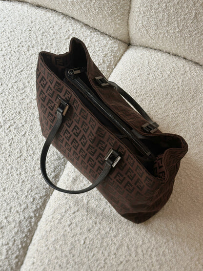 FENDI ZUCCHINO CANVAS MINI TOTE BAG