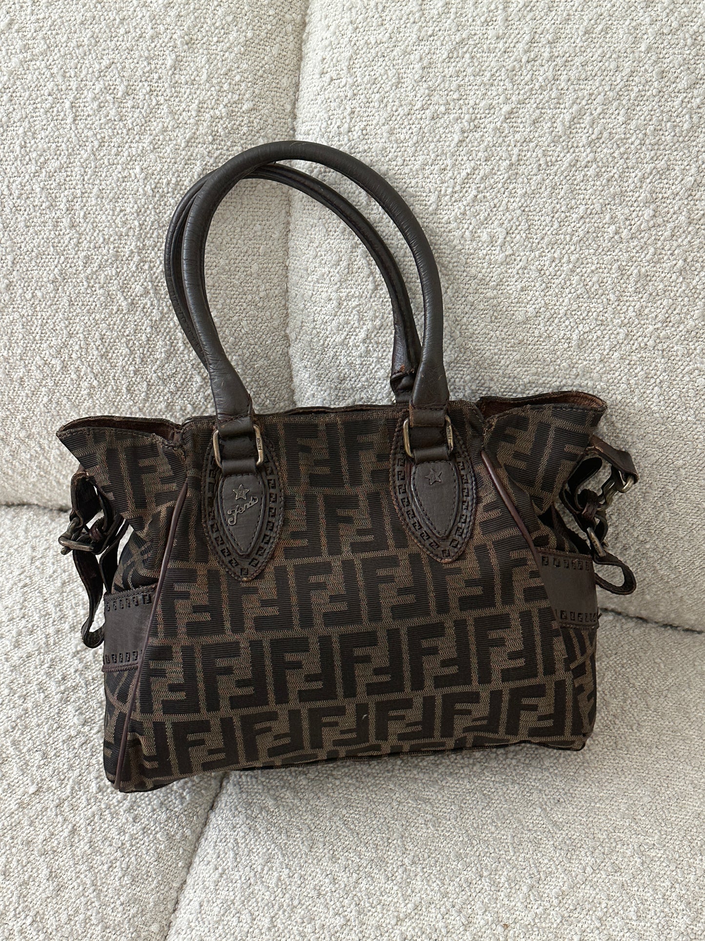 FENDI ETNICO ZUCCA CANVAS TOTE BAG