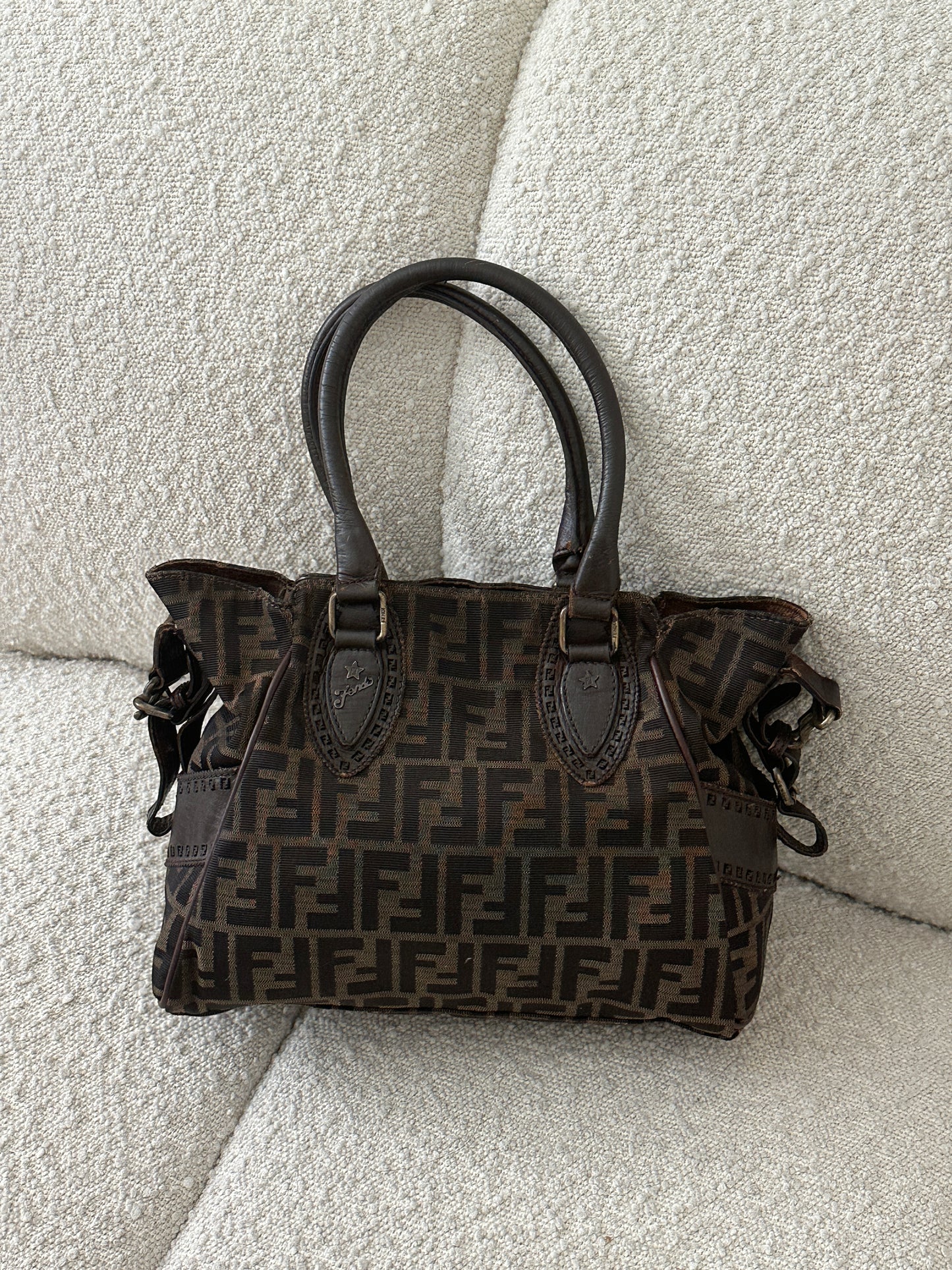 FENDI ETNICO ZUCCA CANVAS TOTE BAG