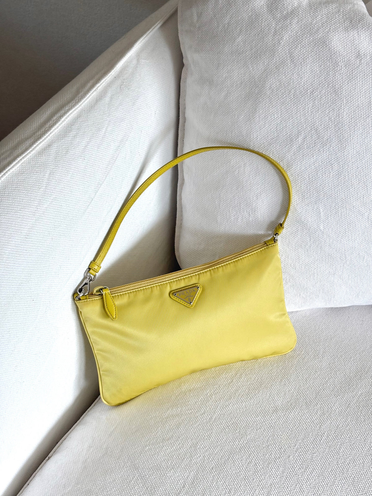 RE-NYLON YELLOW VELA SHOULDER BAG
