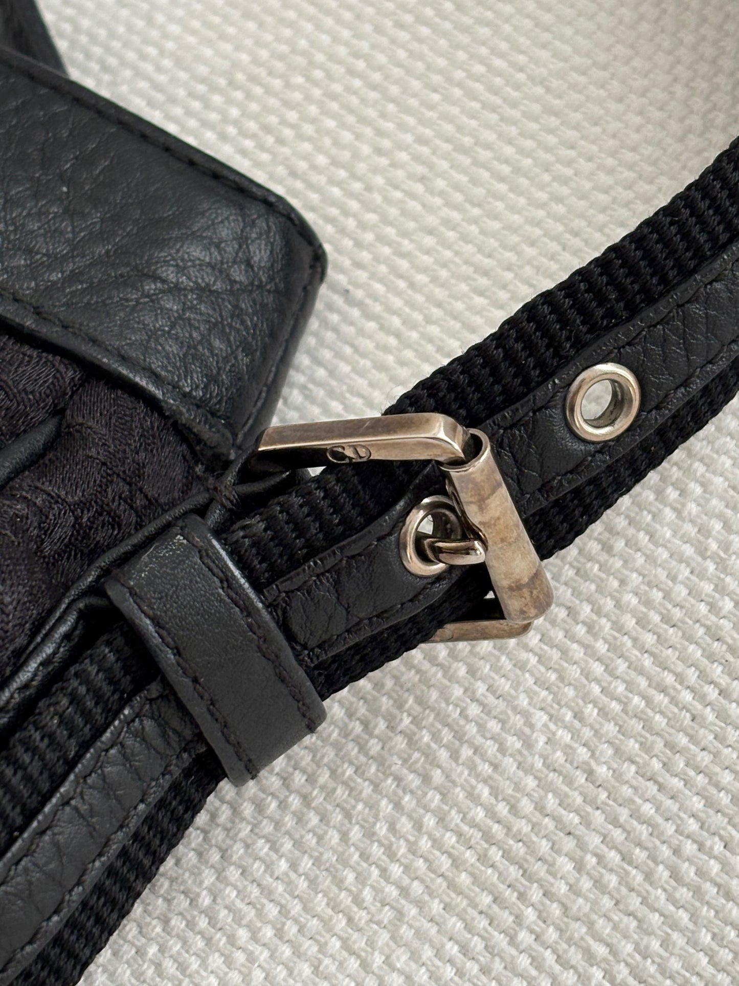 DIOR MONOGRAM CANVAS COLUMBUS SHOULDER BAG