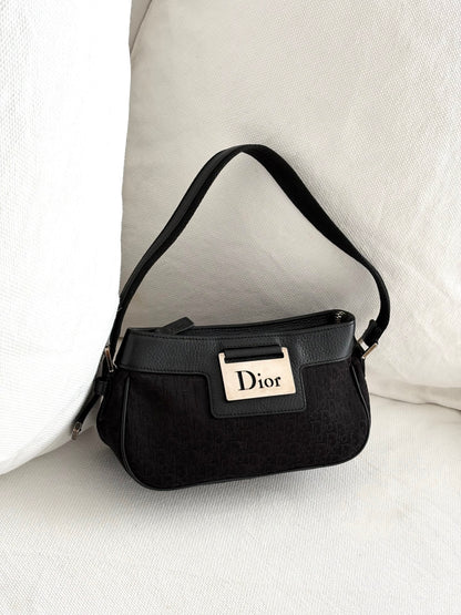 DIOR MONOGRAM CANVAS COLUMBUS SHOULDER BAG