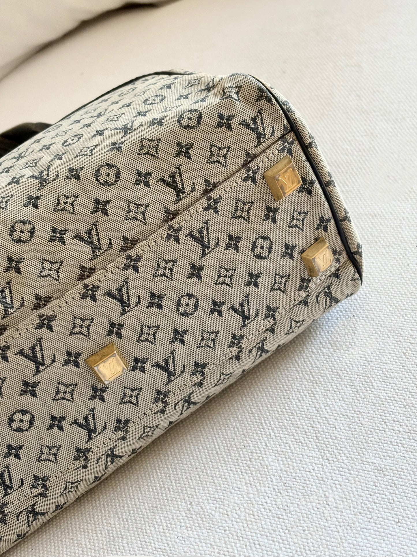 LOUIS VUITTON MONOGRAM MINI LIN CANVAS JOSEPHINE BAG