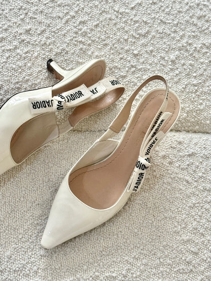 DIOR J’ADIOR PATENT CALFSKIN SLINGBACK HEELS