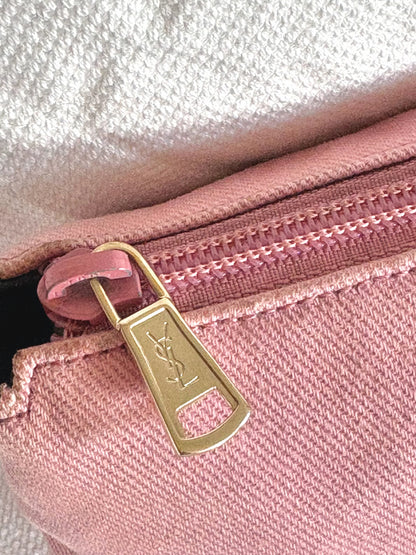 YSL RIVE GAUCHE MINI CANVAS SHOULDER BAG