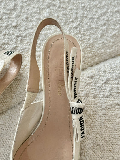 DIOR J’ADIOR PATENT CALFSKIN SLINGBACK HEELS