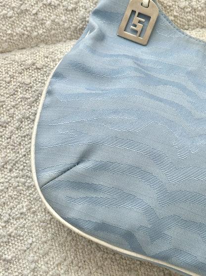FENDI BABY BLUE OYSTER SHOULDER BAG