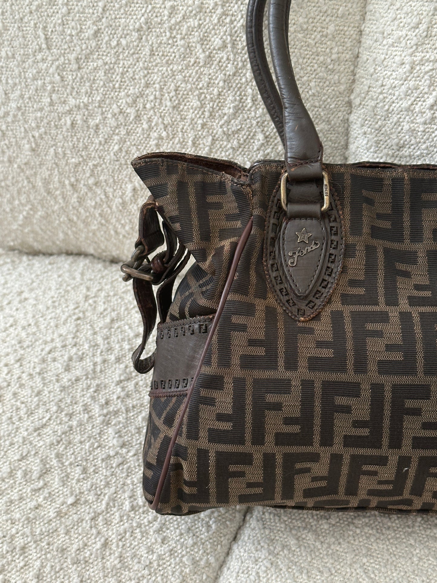 FENDI ETNICO ZUCCA CANVAS TOTE BAG