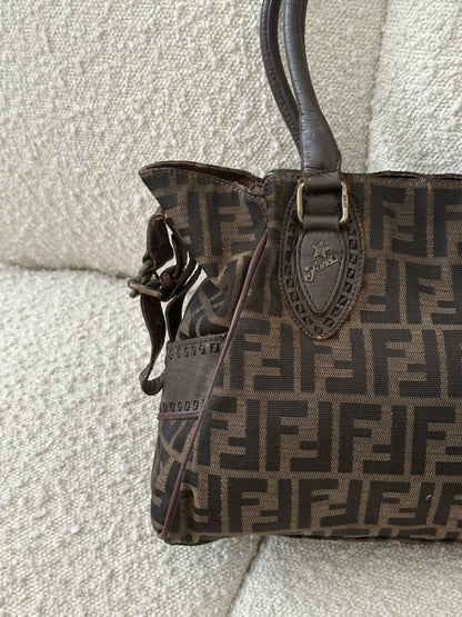 FENDI ETNICO ZUCCA CANVAS TOTE BAG