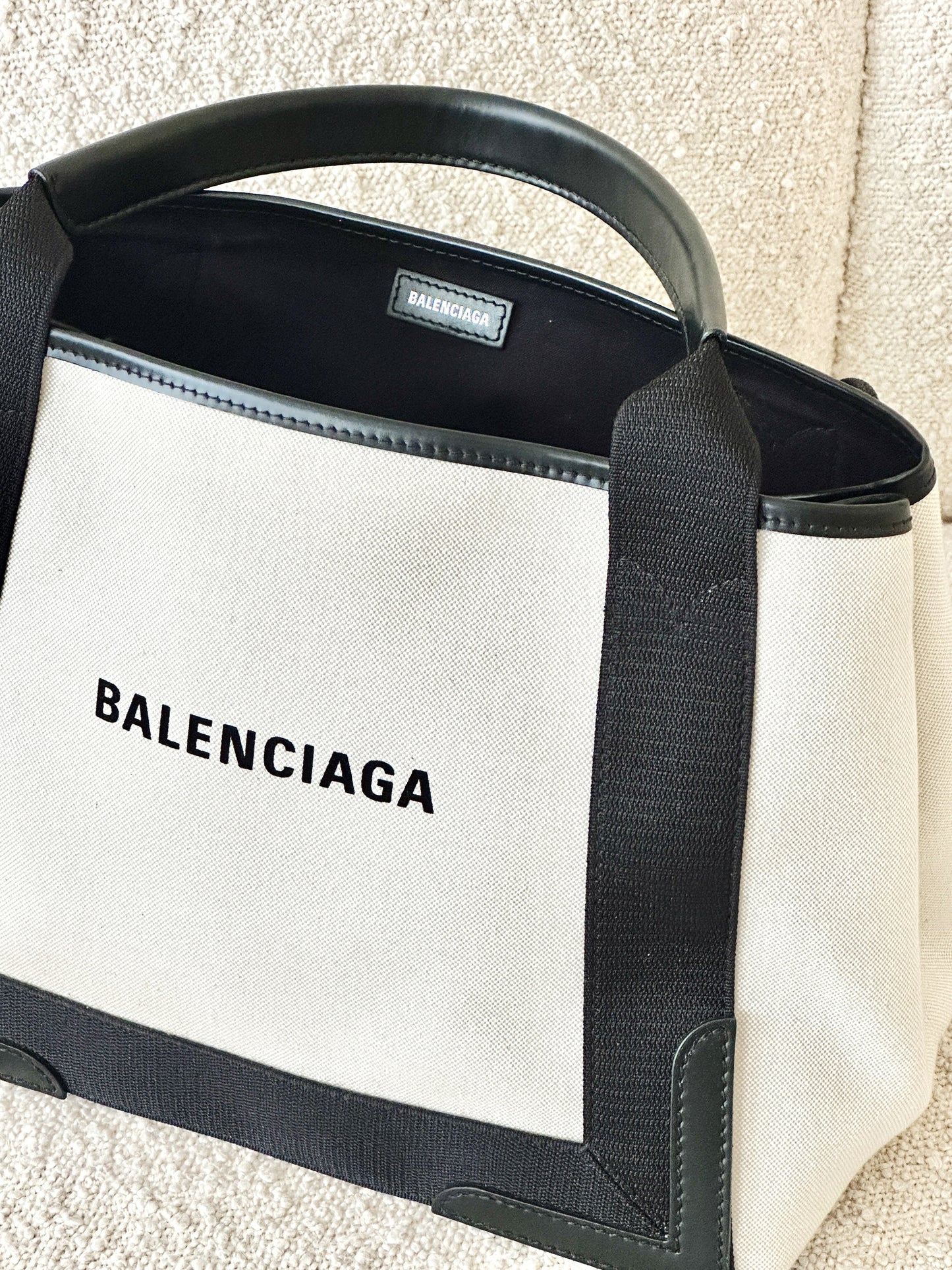 BALENCIAGA CABAS SMALL CANVAS TOTE BAG