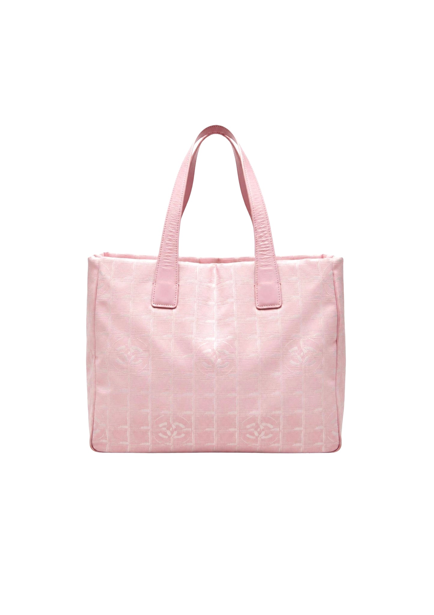 CHANEL PINK TRAVEL LINE NYLON TOTE BAG