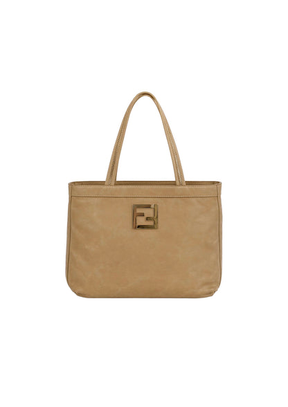 FENDI BORSA CHAIN LEATHER TOTE BAG