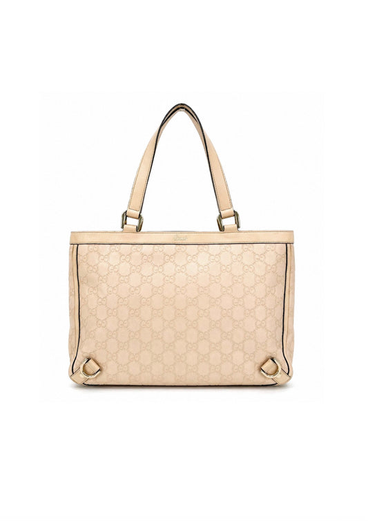 GUCCI PINK LEATHER GUCCISSIMA ABBEY D RING BAG