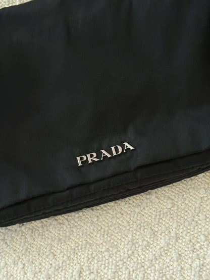 PRADA NYLON TESSUTO RUFFLE SHOULDER BAG