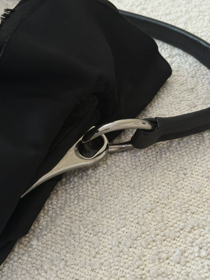 PRADA NYLON TESSUTO RUFFLE SHOULDER BAG