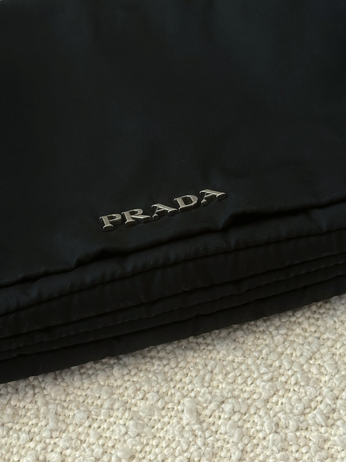 PRADA NYLON TESSUTO RUFFLE SHOULDER BAG