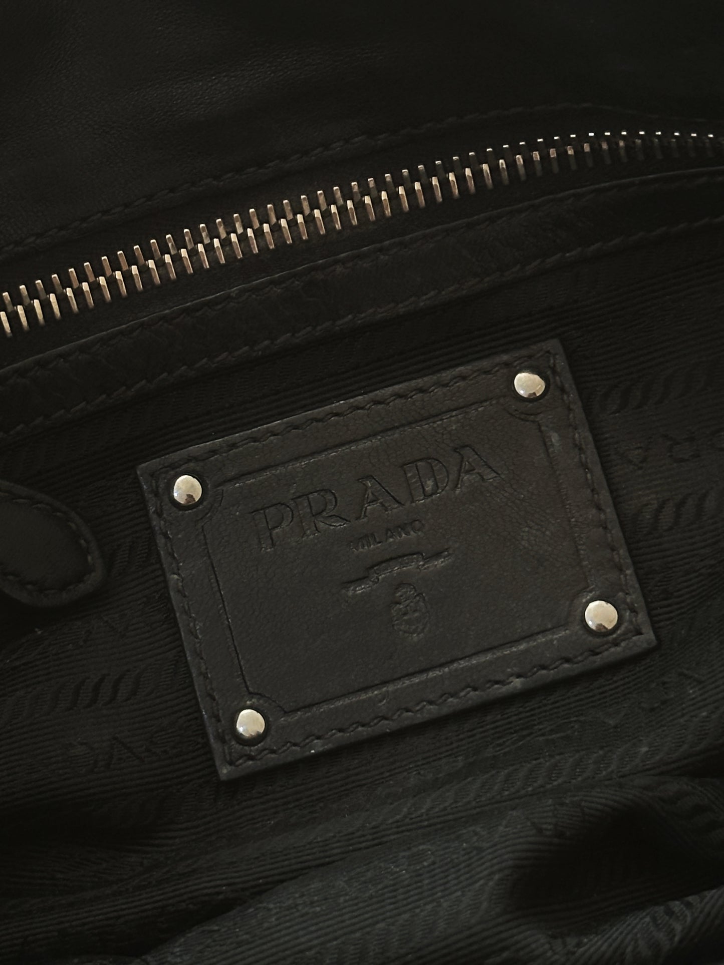 PRADA NYLON TESSUTO RUFFLE SHOULDER BAG