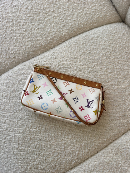 LOUIS VUITTON MULTICOLOUR  WHITE POCHETTE