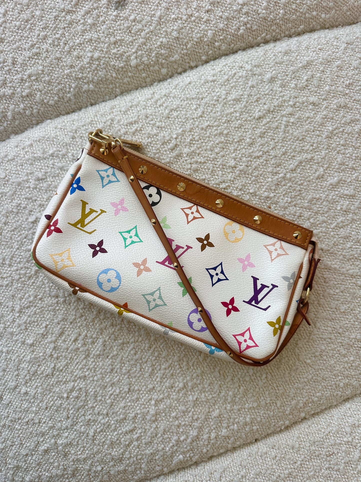 LOUIS VUITTON MULTICOLOUR  WHITE POCHETTE