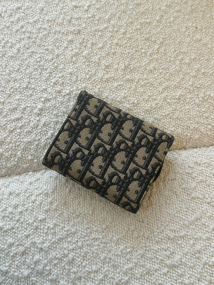 DIOR SADDLE LOTUS WALLET