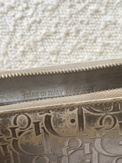 DIOR SILVER DIORISSIMO ZIP WALLET