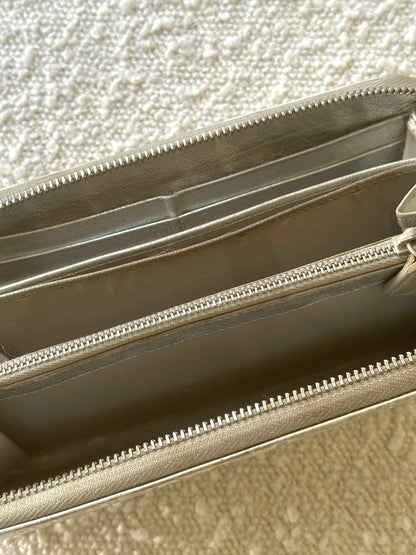 DIOR SILVER DIORISSIMO ZIP WALLET