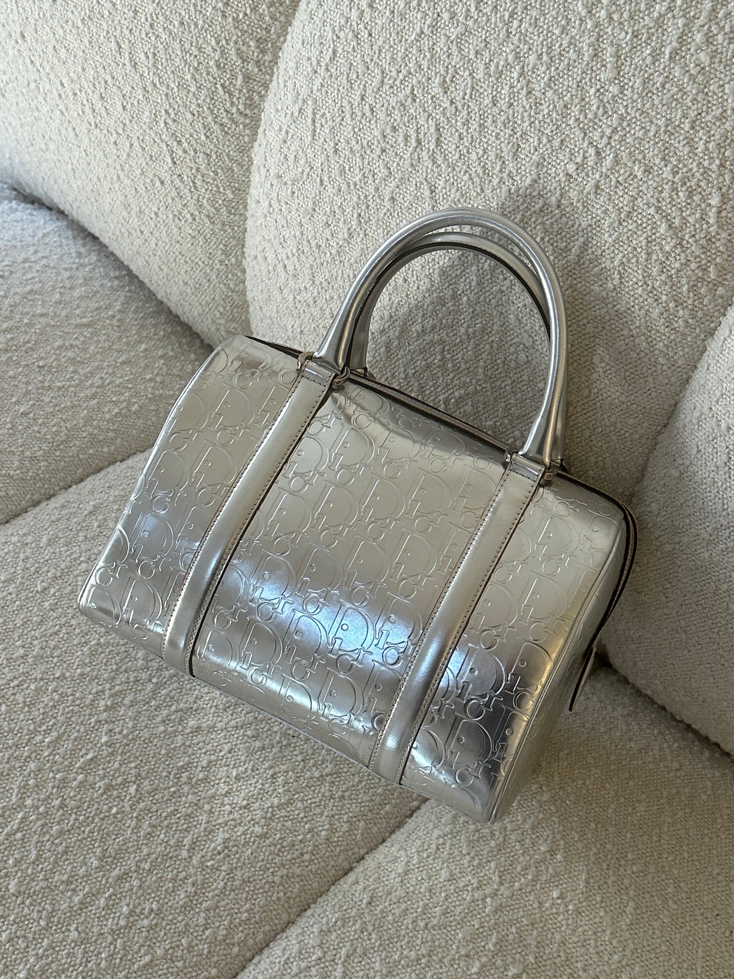 DIOR SILVER DIORISSIMO BOSTON BAG