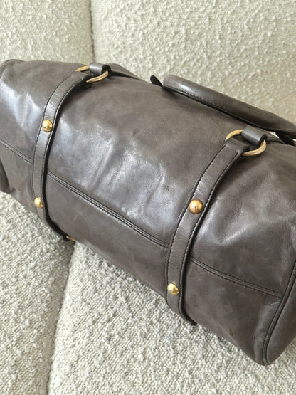 MIU MIU VITELLO BOW LEATHER TOTE BAG