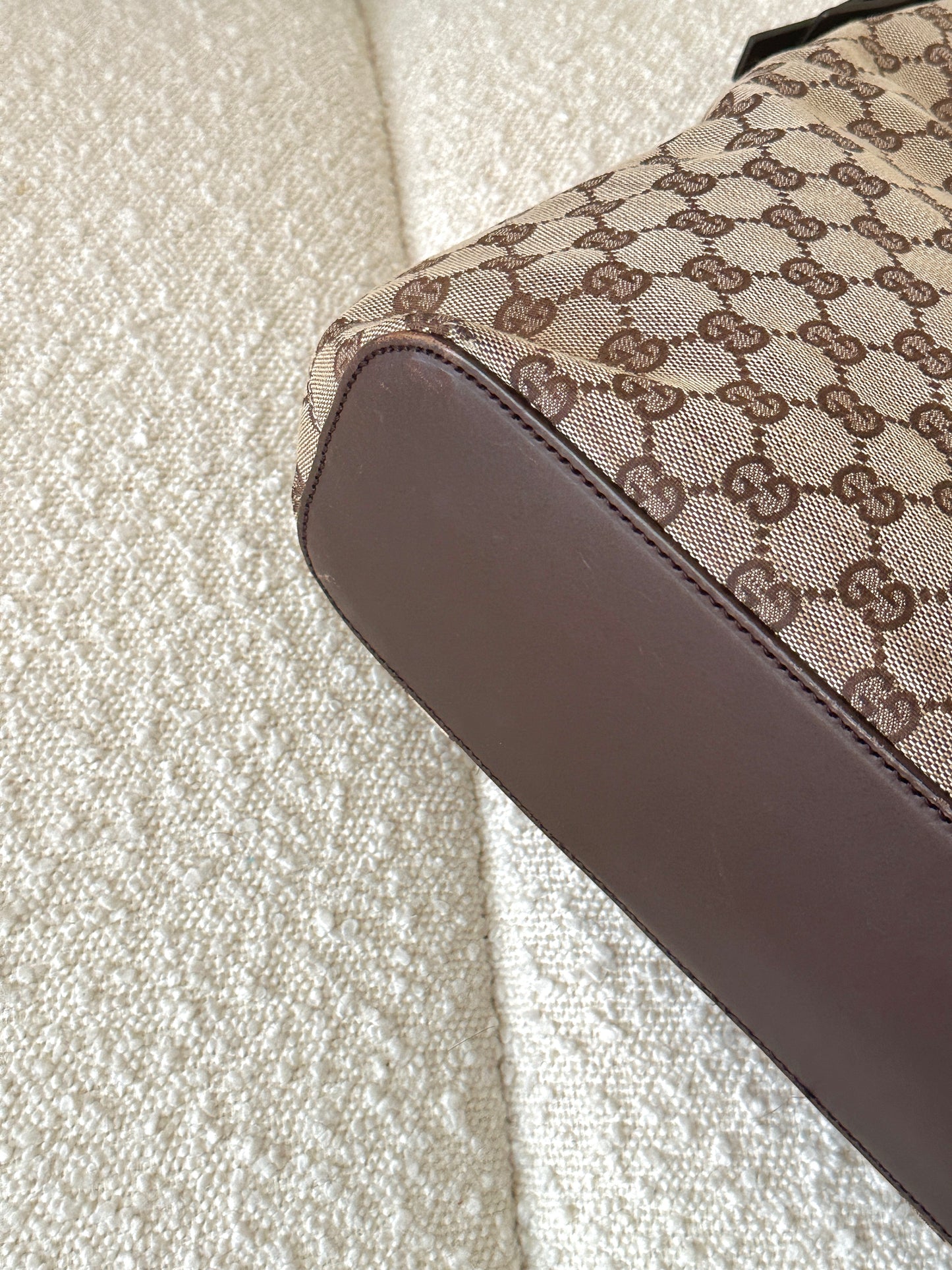 GUCCI MONOGRAM CANVAS HOBO BAG