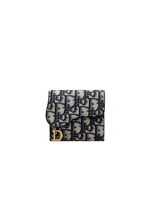 DIOR SADDLE LOTUS WALLET